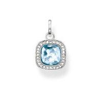 thomas sabo silver square cubic zirconia pendant pe687 059 1