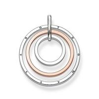 thomas sabo silver rgp 3 x open circle pendant pe656 415 12