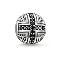 Thomas Sabo Silver Black CZ Cross Hero Bead K0030-051-11