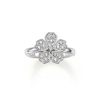 Thomas Sabo Silver Clear CZ Flower Ring TR1954-051-14