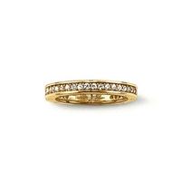 thomas sabo gold plated channel clear cz narrow eternity ring tr1700 4 ...