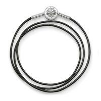 Thomas Sabo Silver Black String Triple Bracelet KA0003-653-11-L54