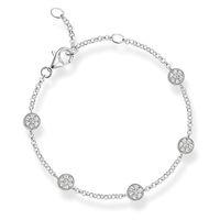 Thomas Sabo Silver 5 Pave Circle Bracelet A1330-051-14-L1