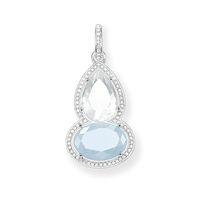 Thomas Sabo Silver Aqua Clear Quartz Maharani Pendant PE697-697-31