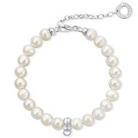 thomas sabo freshwater pearl charm club bracelet x0225 082 14 l18 5v