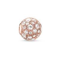 thomas sabo rose gold plated cubic zirconia crushed pave bead k0105 41 ...