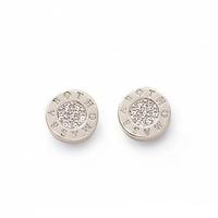 Thomas Sabo Round CZ Logo Stud Earrings