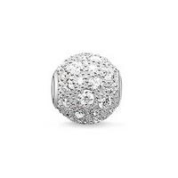 Thomas Sabo Silver Cubic Zirconia Crushed Pave Bead K0101-051-14