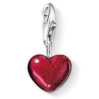 Thomas Sabo Silver Red Enamel Heart Charm 0794-007-10