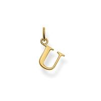 thomas sabo gold plated letter u pendant charm pe608 413 12