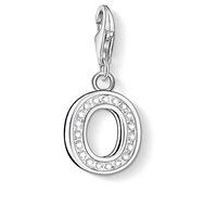 thomas sabo silver cubic zirconia letter o charm 0237 051 14