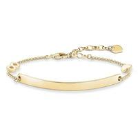 thomas sabo ladies gold plated infinity heart love bridge bracelet lba ...