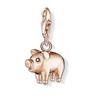 Thomas Sabo Rose Gold Plated Enamel Lucky Piglet Charm 1002-443-12