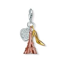 Thomas Sabo 3Colour Eiffel Shoe Heart Charm 0936-425-14