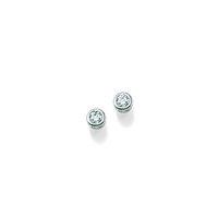 Thomas Sabo Silver and Zirconia Smooth Set Stud Earrings