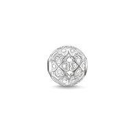 thomas sabo silver cubic zirconia cloverleaf karma bead