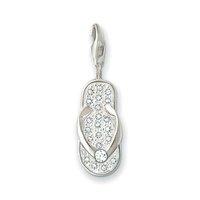 Thomas Sabo Silver and Zirconia Flip Flop Charm