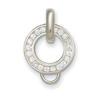 Thomas Sabo Polished Silver and Zirconia Charm Carrier