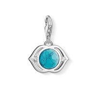 Thomas Sabo Silver And Turquoise Lotus Charm