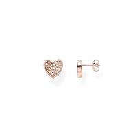 Thomas Sabo Rose Gold Plate Cubic Zirconia Heart Studs