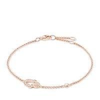 thomas sabo rose gold plated and zirconia fatimas hand bracelet