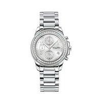 thomas sabo ladies glam chrono stainless steel cz watch