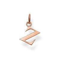 thomas sabo rose gold plated letter z pendant