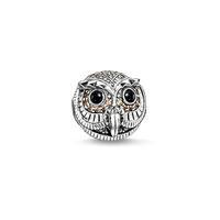 Thomas Sabo Silver And Zirconia Owl Karma Bead