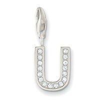 Thomas Sabo Silver and Zirconia Letter U Charm