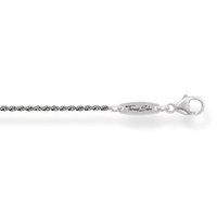 thomas sabo oxidised silver rope twist necklace