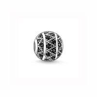 thomas sabo black zirconia zigzag karma bead