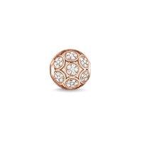 Thomas Sabo Rose Gold Plate And Cubic Zirconia Sparkling Circles Karma Bead