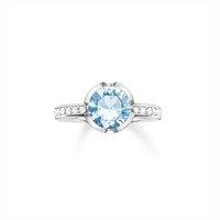 Thomas Sabo Silver And Light Blue Spinel Ring