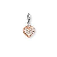 Thomas Sabo Small Rose Gold Plated and Zirconia Heart Charm