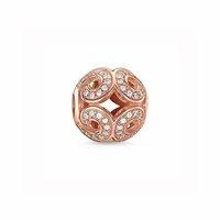 Thomas Sabo Rose Gold Plate Glittering Wave Karma Bead