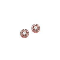 Thomas Sabo Rose Gold Plated and White Zirconia Stud Earrings