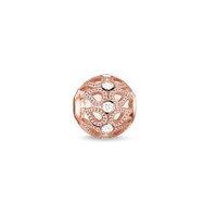 Thomas Sabo Rose Gold Plate And Cubic Zirconia Dew Drop Karma Bead