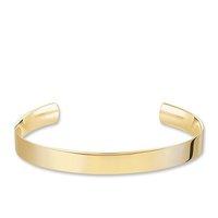 Thomas Sabo Yellow Gold Plate Wide Love Cuff Bangle