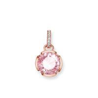 Thomas Sabo Rose Gold Tone And Pink Corundum Pendant