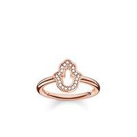 Thomas Sabo 18ct Rose Gold Plated Hand Of Fatima Ring