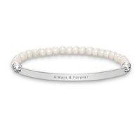 thomas sabo silver and synthetic white pearl always and forever love b ...