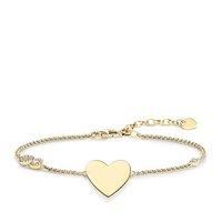 Thomas Sabo Gold Plate Polished Heart Chain Bracelet