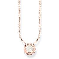 Thomas Sabo Rose Gold Plate And Mother Of Pearl Necklace