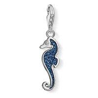 thomas sabo silver and blue spinel seahorse charm