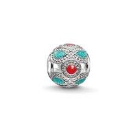 Thomas Sabo Silver Multi Enamel Ethnic Karma Bead