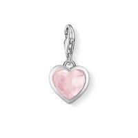 Thomas Sabo Silver And Rose Quartz Heart Charm