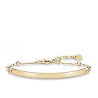 Thomas Sabo Gold Plate Dot Chain Love Bridge Bracelet
