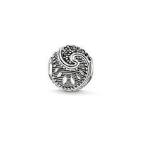 thomas sabo silver and black zirconia maori karma bead