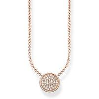 Thomas Sabo Rose Gold Plate Sparkling Circle Necklace