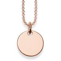 Thomas Sabo Rose Gold Plate Polished Disc Necklace